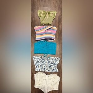 5 SHEIN STRAPLESS TOPS